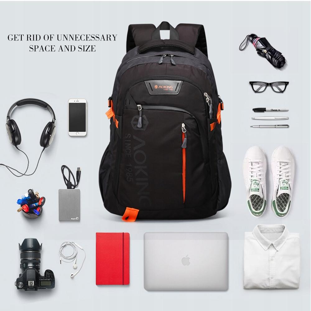 AOKING versatile city backpack 27L Roomy Backpack on Wheels for Girls Boys 50L - Black AOKING