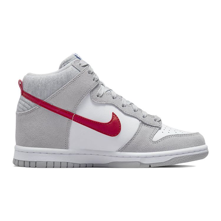 Nike Dunk High SE GS Светло-дымчато-серый Белый Спортивный красный DH9750-001