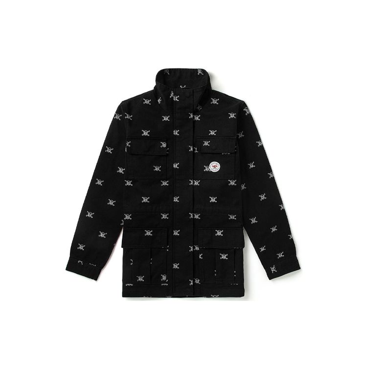 Vans Black All-Over V Logo Multi-Pocket Field Jacket VN0A54KOBLK