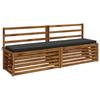 Bench Cushion SOEST 100percent  Polyester Anthracite 200 x 40 x 5 cm