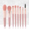 8-Piece Mini Macaron Makeup Brush Set for Beginners - Portable Eye Shadow Beauty Tools