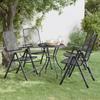 Day and Night - Day and Night Folding Garden Chair 4 Units Anthracite Expanded Metal Mesh