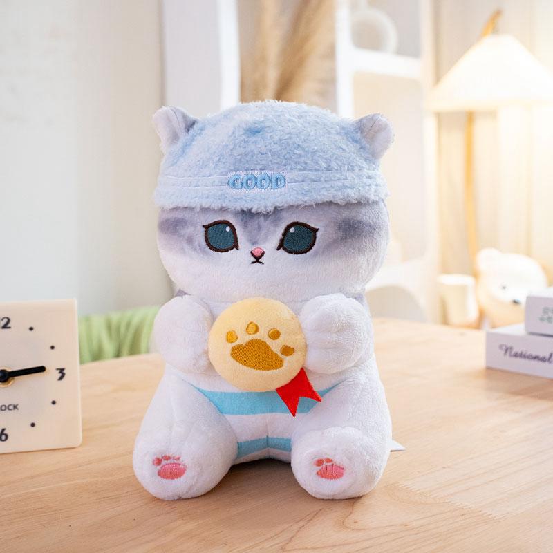 Мультяшный Очаровательный Котёнок Плюшевая Игрушка Кошка Серия Активные Набивные Куклы Каваи Мягкая Плюшевая Игрушка Коллекция Хобби Детские Подарки на День Рождения Рождество