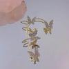 Серьги-бабочки Легкие серьги-капли Циркон Прочные Легко сочетаемые Гладкий ювелирный аксессуар Женские Вечеринка