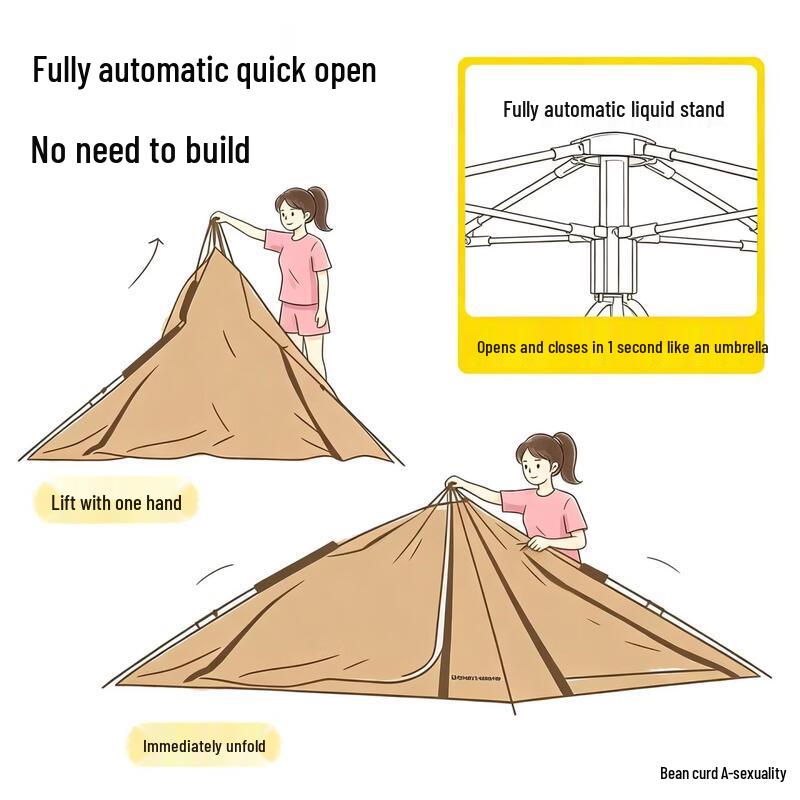 Yuzhan 2-in-1 Automatic Camping & Picnic Canopy Set