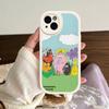Cartoon Barbapapa Phone Case For IPhone 16 15 14 13 12 11 Pro Max Plus Leather Soft Cover