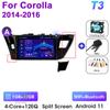 2 Din Android 12 автомобильное радио для Toyota Corolla Ralink 2013-2016 мультимедийный видеоплеер GPS 4G Carplay авто стерео DVD головное устройство