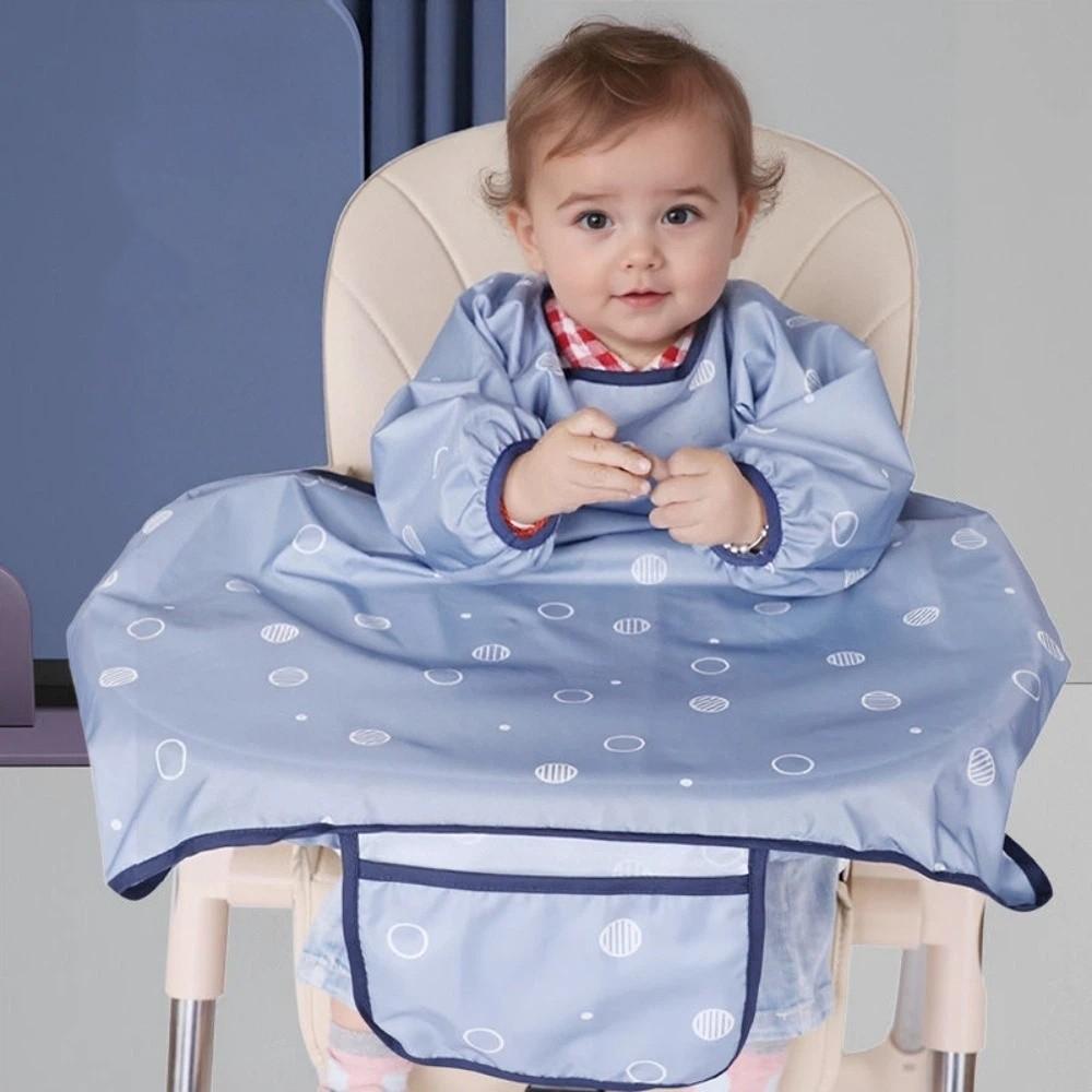 Anti-Dirty Feeding Bib Waterproof Long Sleeves Bib Easy Clean Coverall Baby Bib  Restaurant