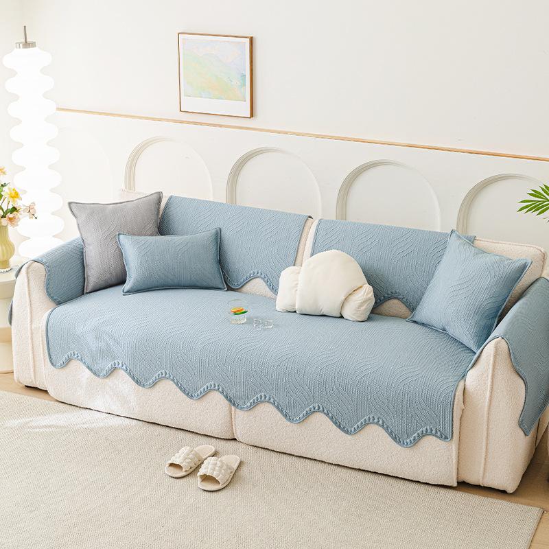 Summer Cool Doudou Special-Shaped Sofa Cushion  New Non-Slip Light Luxury High-End Ice Silk Leather Sofa Seat Cushion Summer