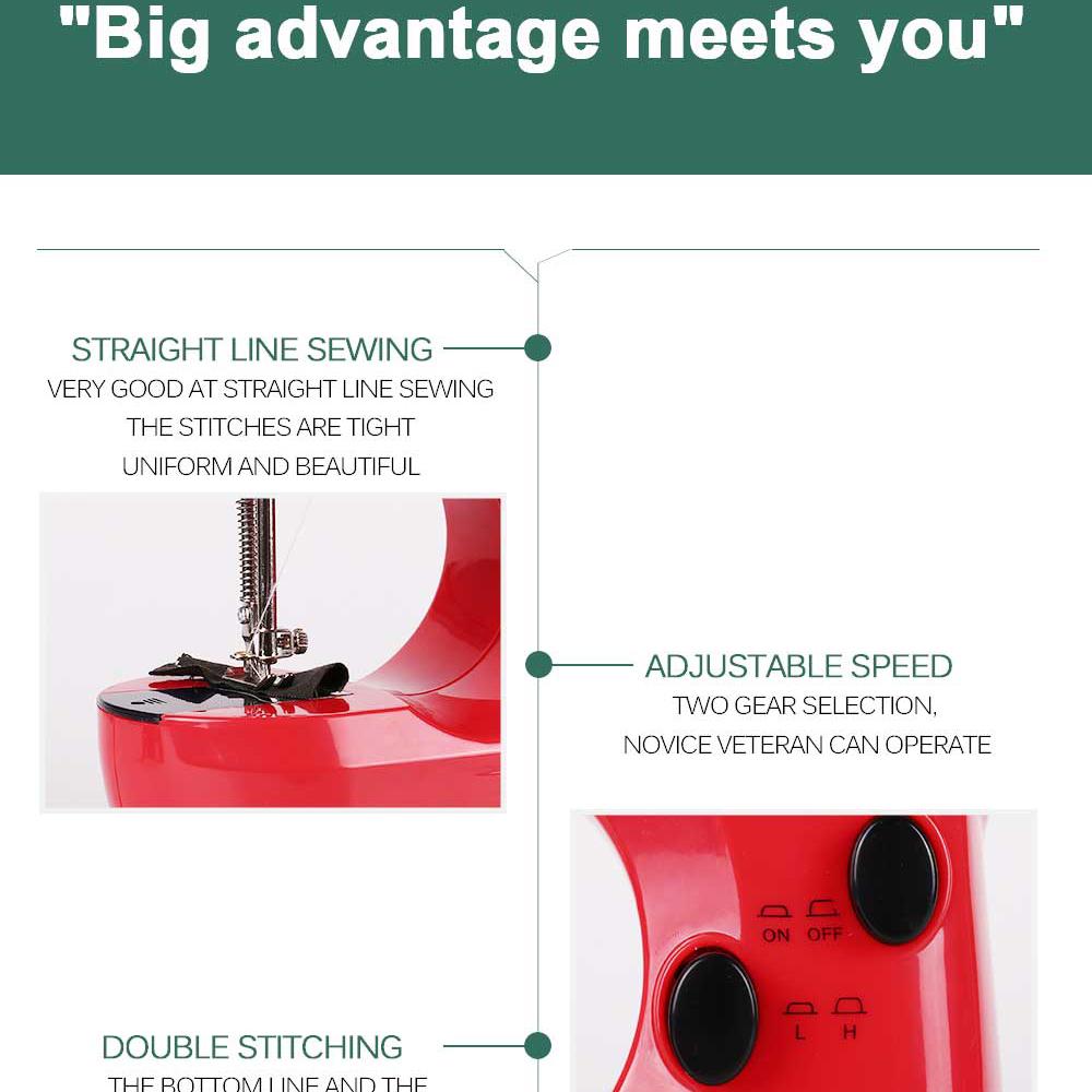 Швейная машина Inne с ножной педалью, мини-электрические портативные швы для нового портного