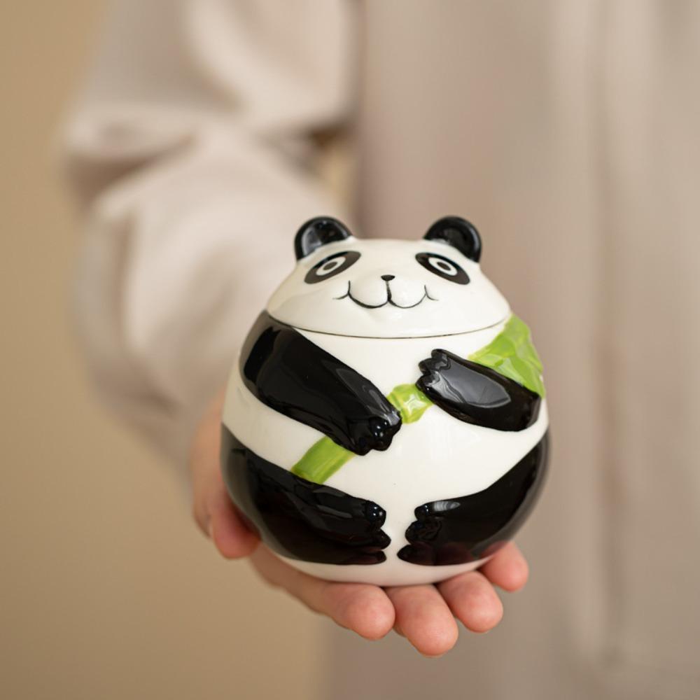 Moisture-proof Panda Tea Jar Cartoon Pattern Tea Box Creative Seasoning Storage Tank  Souvenir