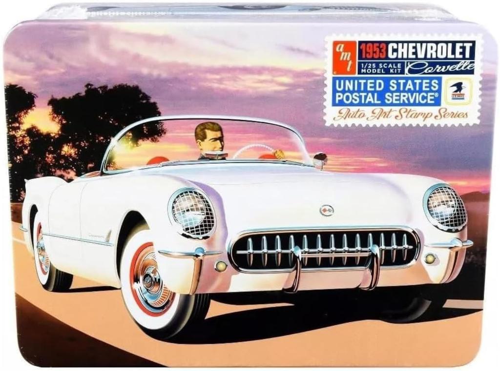 PLATZ AMT Масштаб 1953 Chevrolet Corvette Серия почтовых марок USPS Пластиковая модель AMT1244 1/25