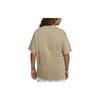 Nike Embroidered Logo Crew Neck T-Shirt Women Tops Khaki DX5835-247