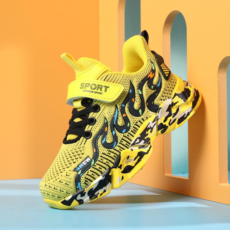 Детская спортивная обувь на все времена года, модные кроссовки для мальчиков, дышащие, среднего и большого размера для детей и девочек, для бега на открытом воздухе