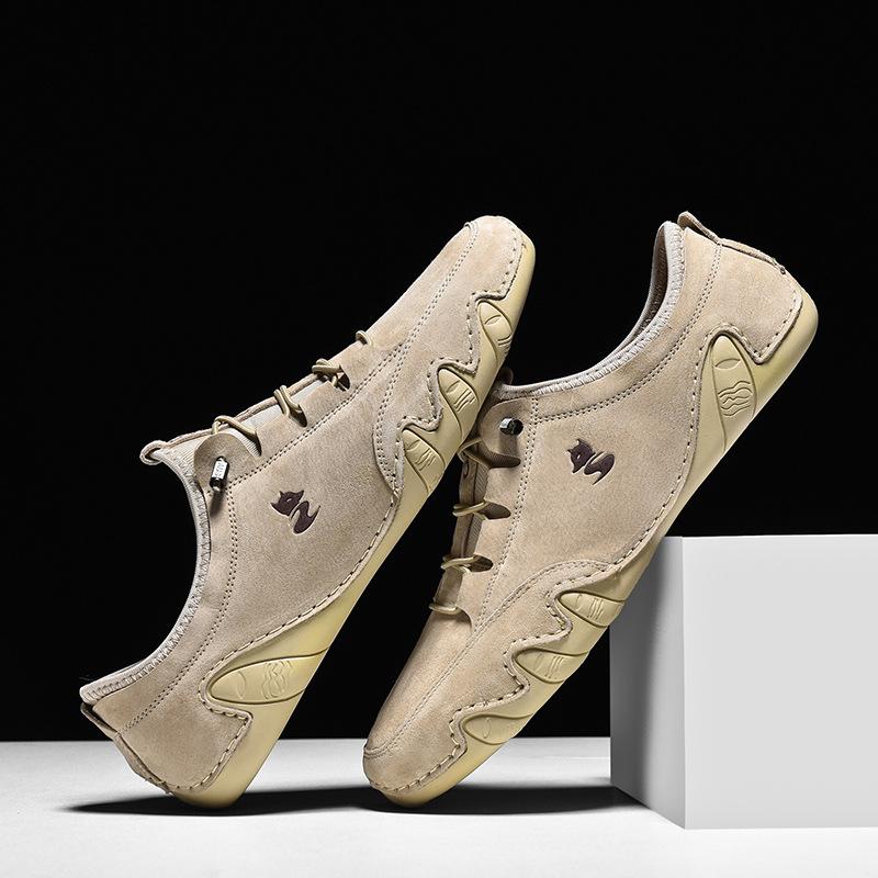 LDECK First-layer Leather Low-top Casual Shoes Martin Shoes Men's Octopus Large-size Shoes