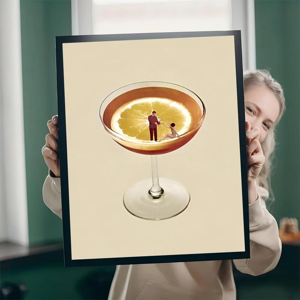 Красочный коктейльный напиток Хорошие плакаты и принты Печать на холсте Настенное искусство Картина для гостиной Домашний декор Подарки