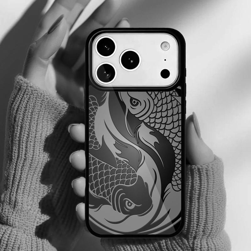Японская рыба кои Чехол для телефона iPhone 17 16 15 14 13 Pro Max Задняя крышка для 12 11 Pro Coque