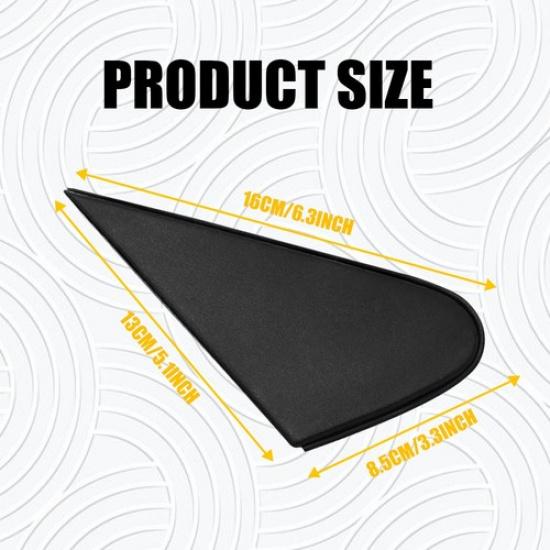 For Toyota RAV4 2009-2012 Pair Side Black Mirror Corner Triangle Bezel Covers I