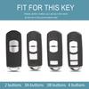 2/3/4 Buttons Gun Grey TPU Auto Keyless For Mazda CX7 CX-9 3 4 CX30 2 3 6 Demio Atenza Axela CX-5 CX5 CX-3 Car Key Case Cover