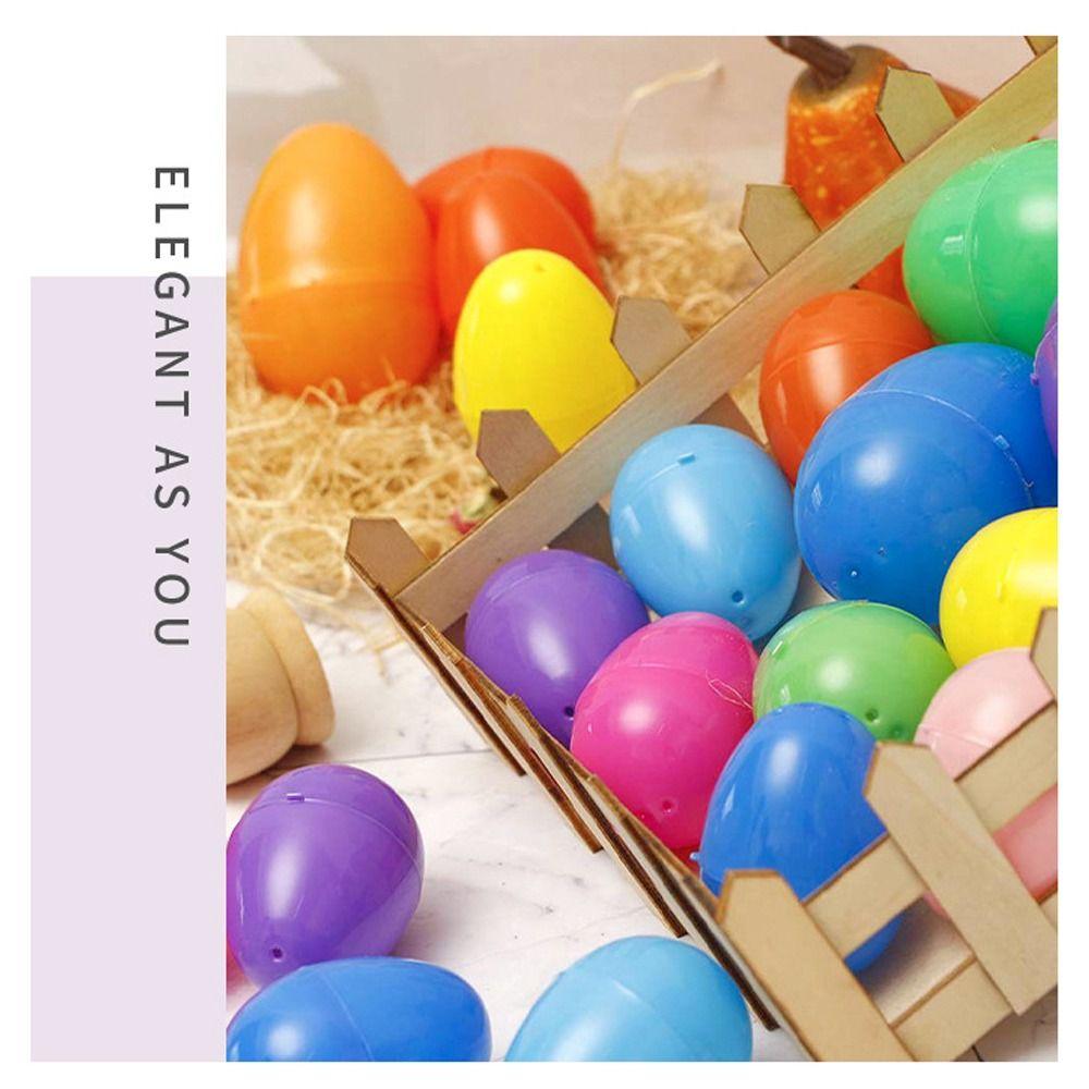 12 шт/24 шт Пластиковые заполняемые яйца Игрушки Аксессуары для вечеринки Декор Пасхальные яйца Пасхальная охота за яйцами,