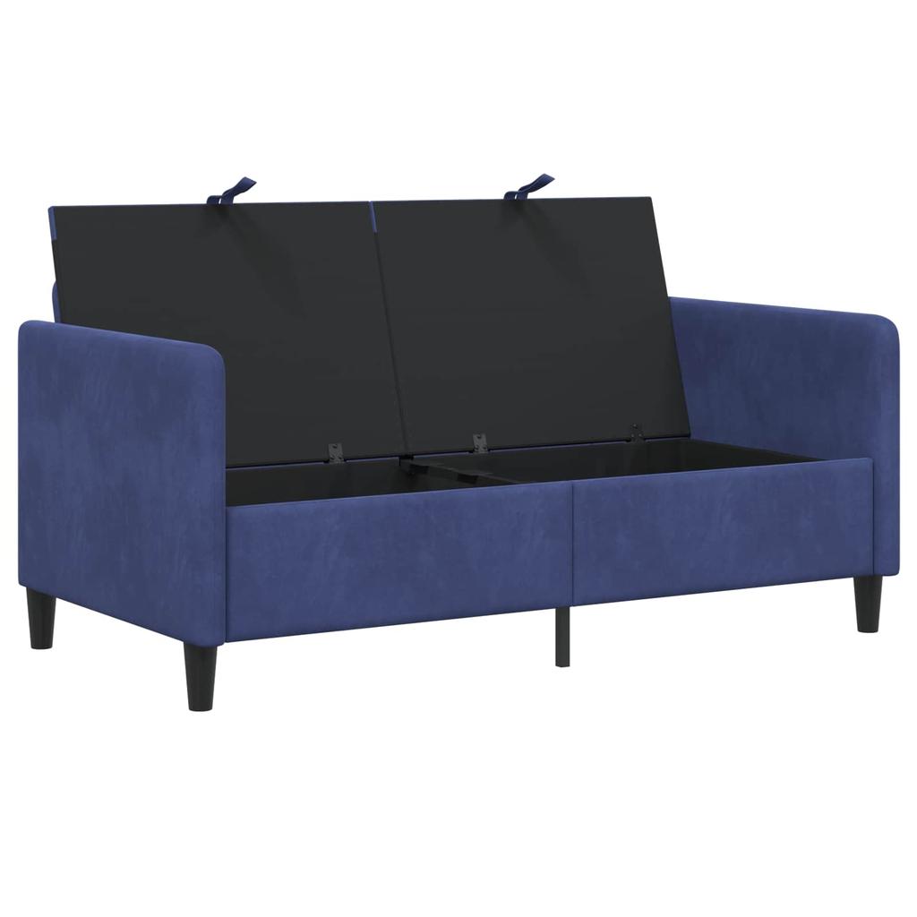 Sofa with Storage Space Police Blue 152 x 78 x 87 cm Polyester