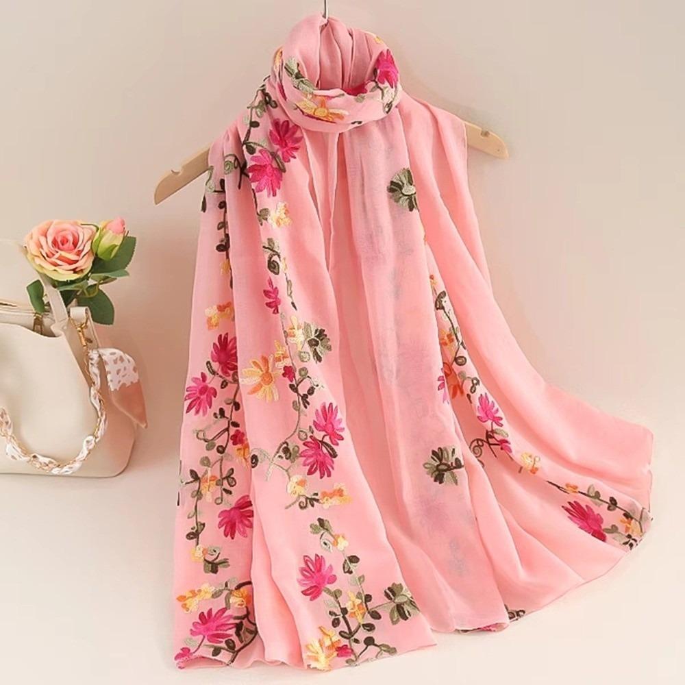 Literary National Style Long Scarf Spring Summer Travel Sunscreen Shawl New Women's Scarves Gift
