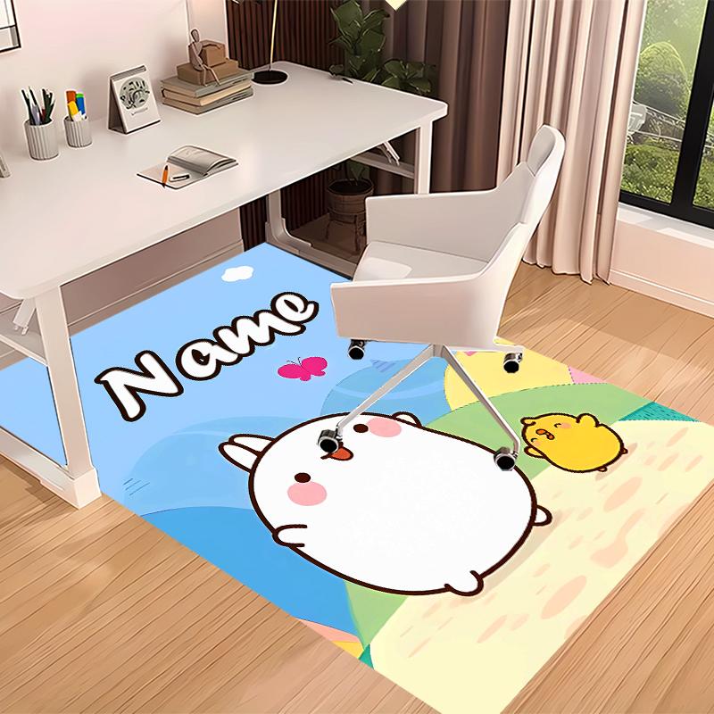 Custom personalization Molang Print Area Rug - Soft, Washable Non-Slip Indoor Mat,Living Room,Home&Office Decorative Rug