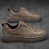 2024 мода новое поступление мужская повседневная обувь высокое качество шнуровка скейт обувь мужская натуральная кожа противоскользящая мужская вулканизированная обувь