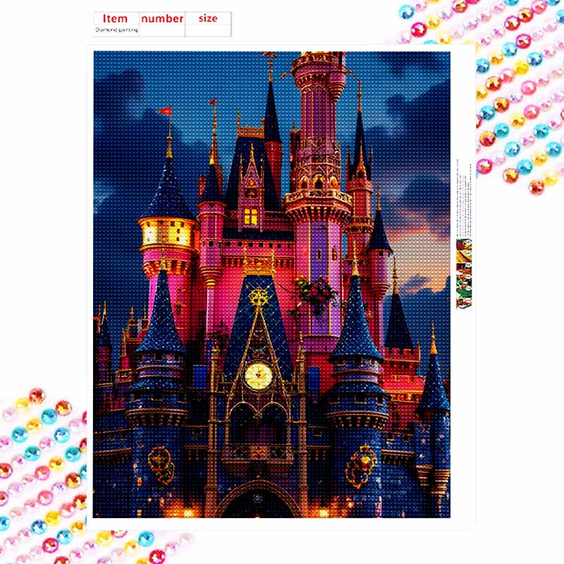 Disney Diamond Painting 5D DIY Castle Diamond Painting Art Diamond Painting Kit Adult/Beginner Gift Idea Home Decor