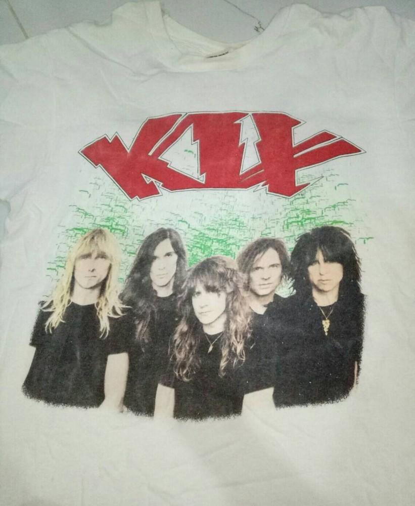 Vintage Kix Band 1991 Japan Tour Hot Wire Japan Shirt White Unisex S-4XL Unisex T-Shirt