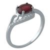 Серебряное кольцо с натуральным рубином, вес изделия 1,57 гр (2010036)