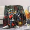 1Pc Grendizer Goldorak Print Flannel Blanket, High quality Comfortable for All Seasons, Home Decor, Warmth and Comfort, Perfect for Christmas Gifts 51
