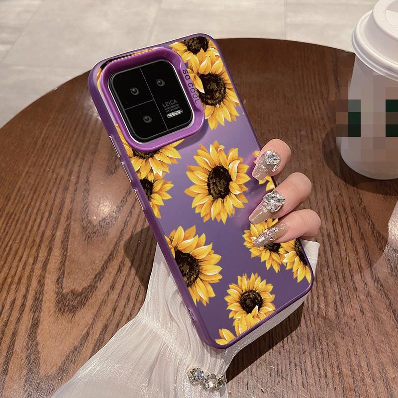 Чехол Sunflower для iPhone 16 Samsung A55 A35 A34 S24 FE Xiaomi Redmi Note 13 Pro 14C Huawei Honor 200 противоударный бампер для телефона с защитой от царапин
