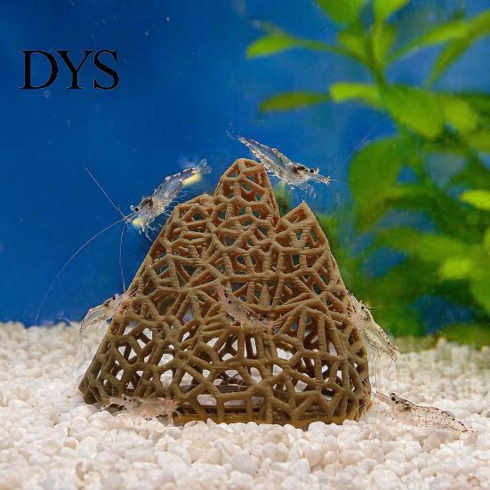 Пластиковый Декор Горы, Укрытие для Креветок в Аквариуме, Полая Гора 3D-Печати, Маленький Аквариум для Укрытия Петушка, Пещера-Укрытие