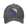 Bosnia and Herzegovina Flag Map Men Women Baseball Cap  Distressed Denim Hats Cap Fashion Outdoor Workouts Fit Snapback Hat