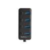 Hub USB 3.0 - StarTech.Com - 4 Ports - Interrupteurs Marche/Arrêt - Support UASP - Noir