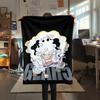 Фланелевое одеяло с принтом персонажей One Piece, Высококачественное, Удобное для всех сезонов, Декор для дома, Тепло и уют, Идеально для рождественских подарков