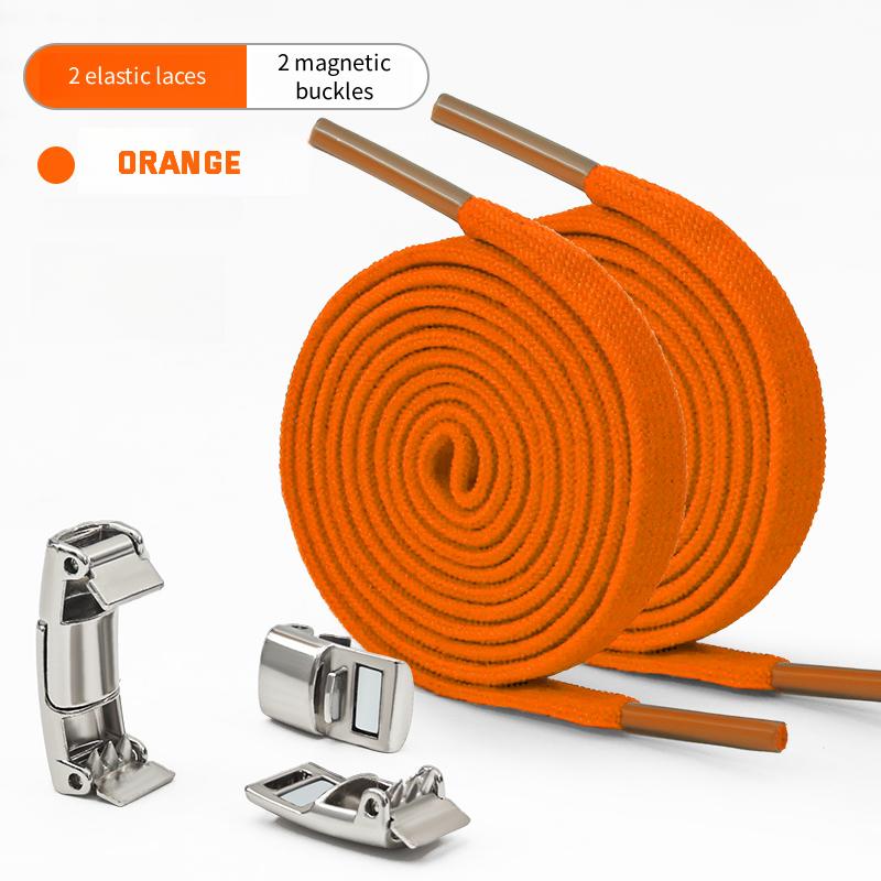 NO.8 Elastic Laces Sneakers Magnetic Lock Shoe Laces Without Ties Kids Adult 8MM Widened Flat No Tie Shoelaces for Shoes Accessories