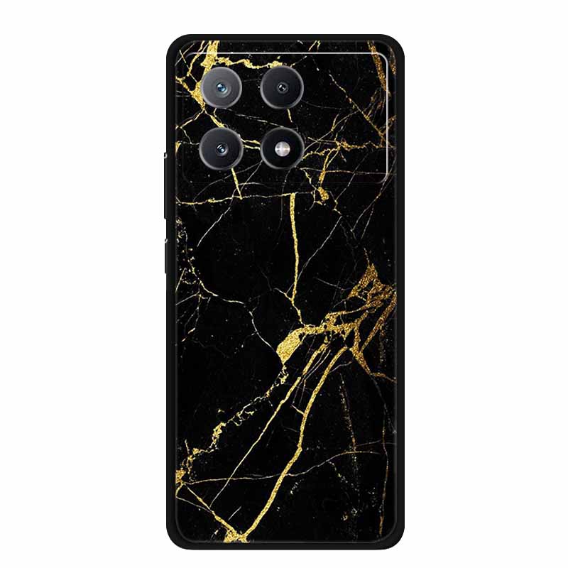 Чехол с мраморным узором для Poco X6 Pro Прозрачный бортик Funda для Xiaomi Poco X 6 Pro Мягкий прозрачный Coque Цветная задняя панель