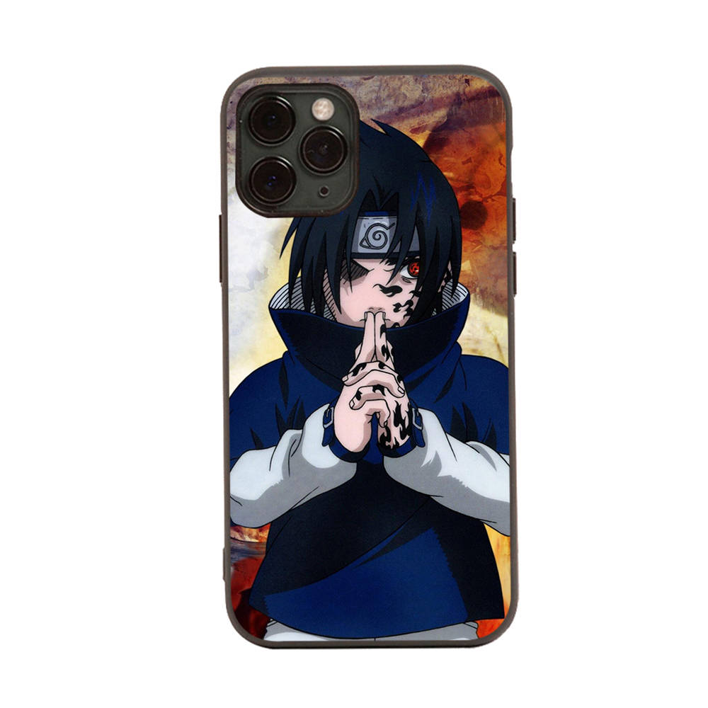Чехол WD22 Naruto Sasuke Black Soft для Samsung Note 20 Lite S24 Ultra S23 A03 A05 A06 A11 A71 A15 A16 A13 A24 A25 A33 A52 A53 A50 M55 M35 Plus