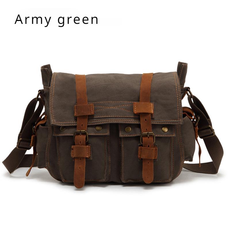 Мужская парусиновая сумка на плечо в стиле ретро, ​​европейско-американский стиль, мужская сумка через плечо, уличный повседневный рюкзак, подарок на день отца