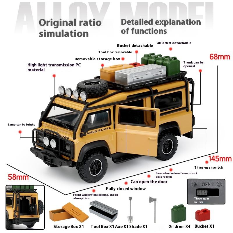 1/32 Land Rover Defender Фургон Внедорожник Сплав Литье Под Давлением Модель Автомобиля Компьютерный Хост DIY Дизайн Подарок Украшения Для Парня Праздник Ребенок