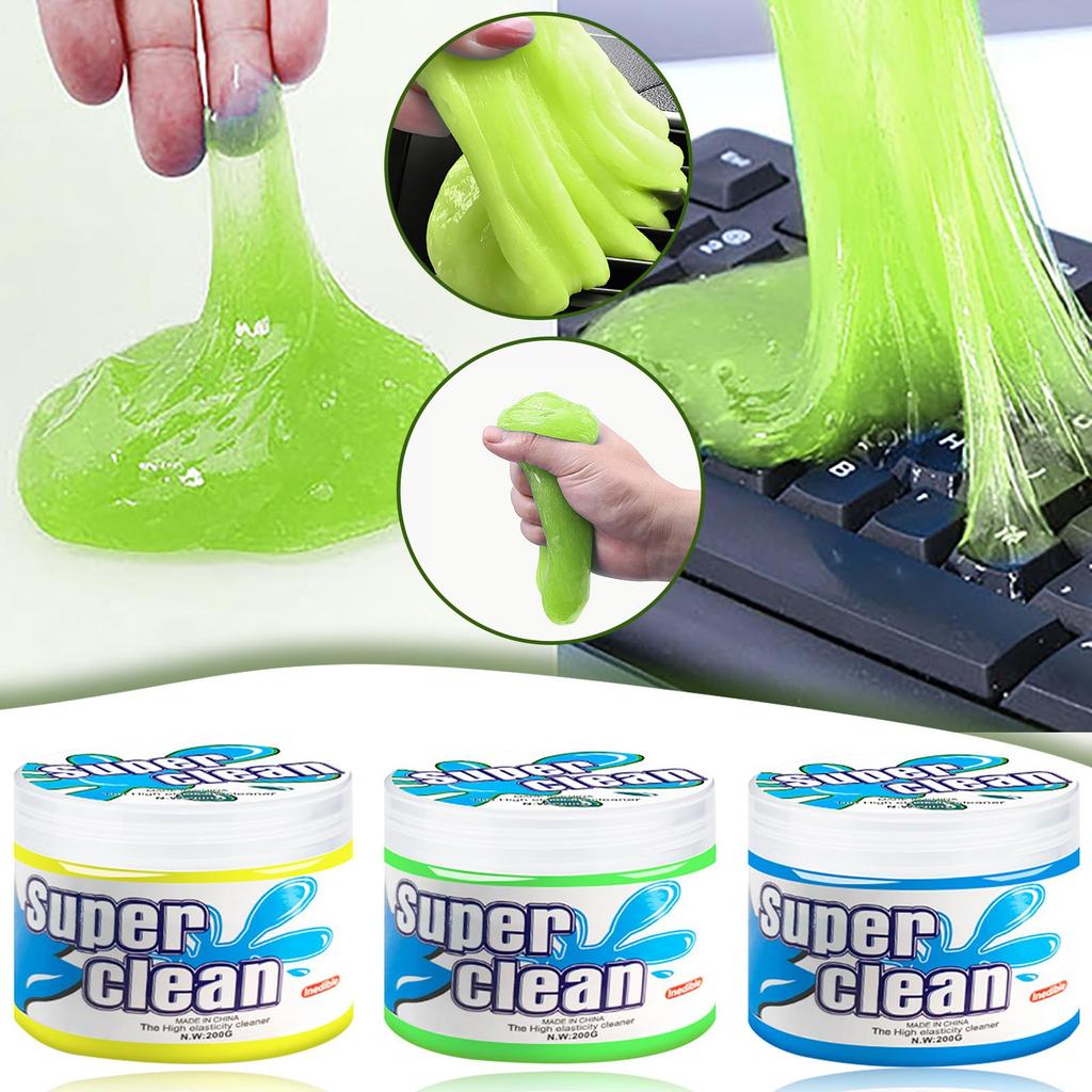 Гель для чистки автомобиля, чистка мягкой резины, очиститель от липкой пыли для ПК, ноутбуков