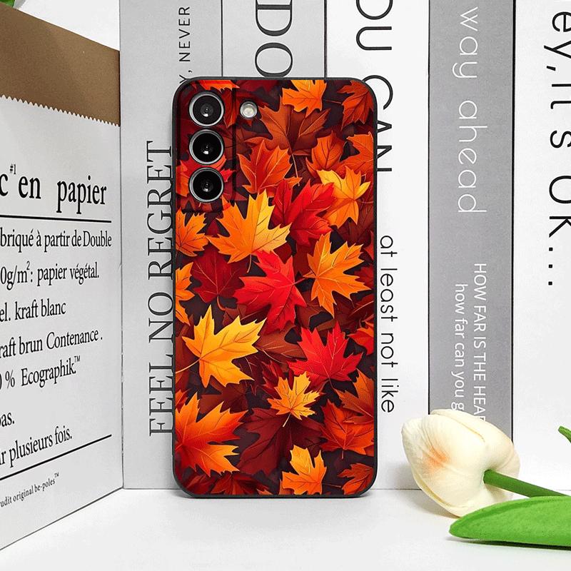 Ручная роспись Осенний кленовый лист Чехол для телефона для Samsung Galaxy S25 S24+ S23 Ultra S22 Plus S21FE M53 M34 5G Ударопрочный Мягкий чехол