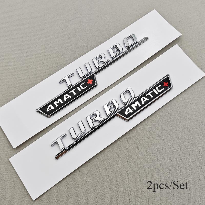 3D ABS Chrome Car Letters Logo A45 A45 S TURBO 4MATIC Stickers Rear Trunk Emblem Badge For Mercedes Benz AMG A45 A45S W177 W176 BC2