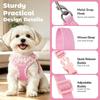 Ruffle Plaid Dog Harness with Leash Set, Breathable No Pull Vest for Small Dogs, Adjustable Escape Proof Pet Harness