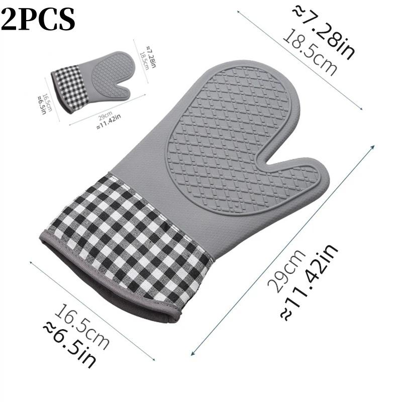 Перчатки для духовки силиконовые перчатки термостойкие огнестойкие противоскользящие микроволновые печи кухонные принадлежности для выпечки десертов