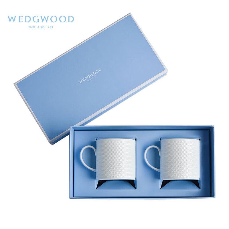 Wedgwood Geometric Bone China Mug Pair Gift Set