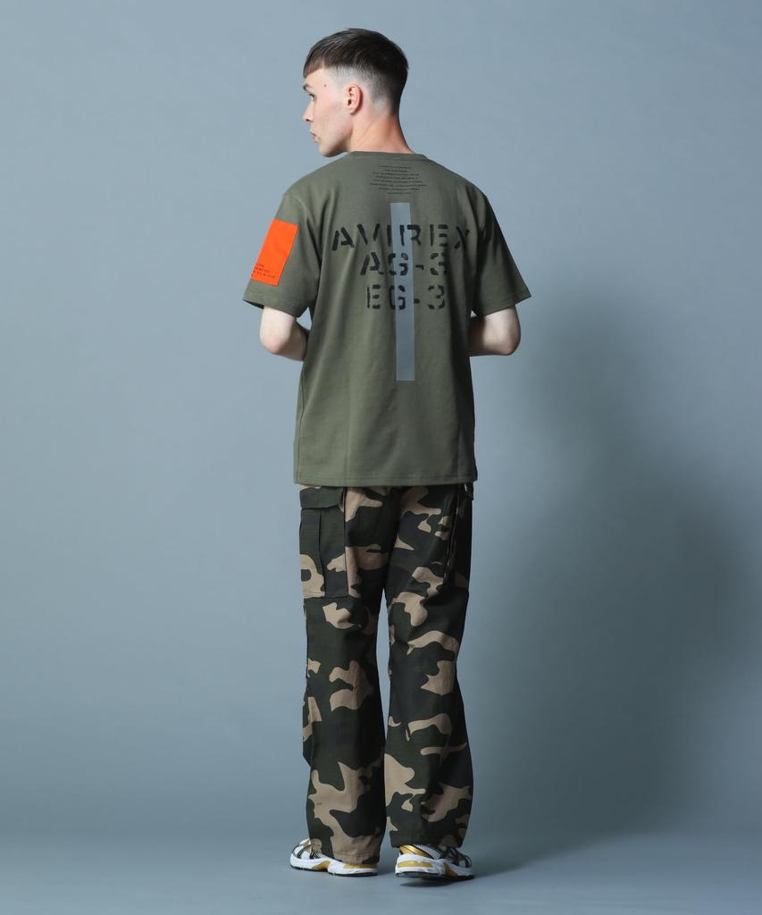 AVIREX REMODEL DESIGN CREW NECK T-SHIRT(WEB&DEPOT Exclusive) olive XL 783-3934025