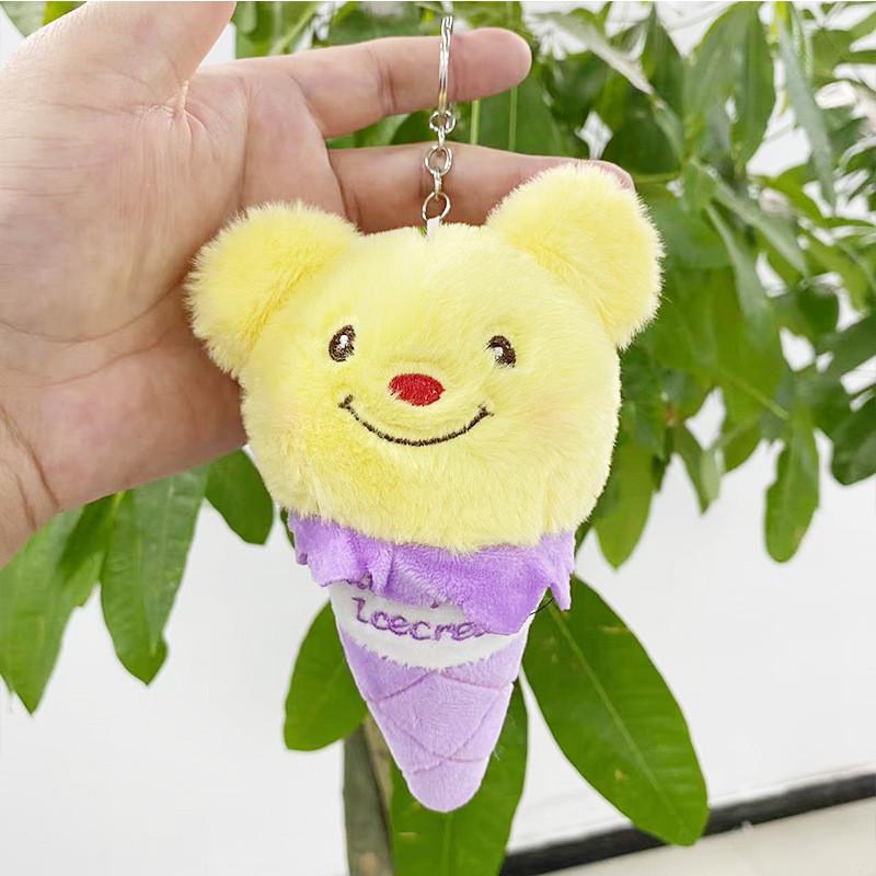 Причудливый плюшевый брелок-кукла в виде медведя-мороженого, мягкая плюшевая игрушка для детей и коллекционеров